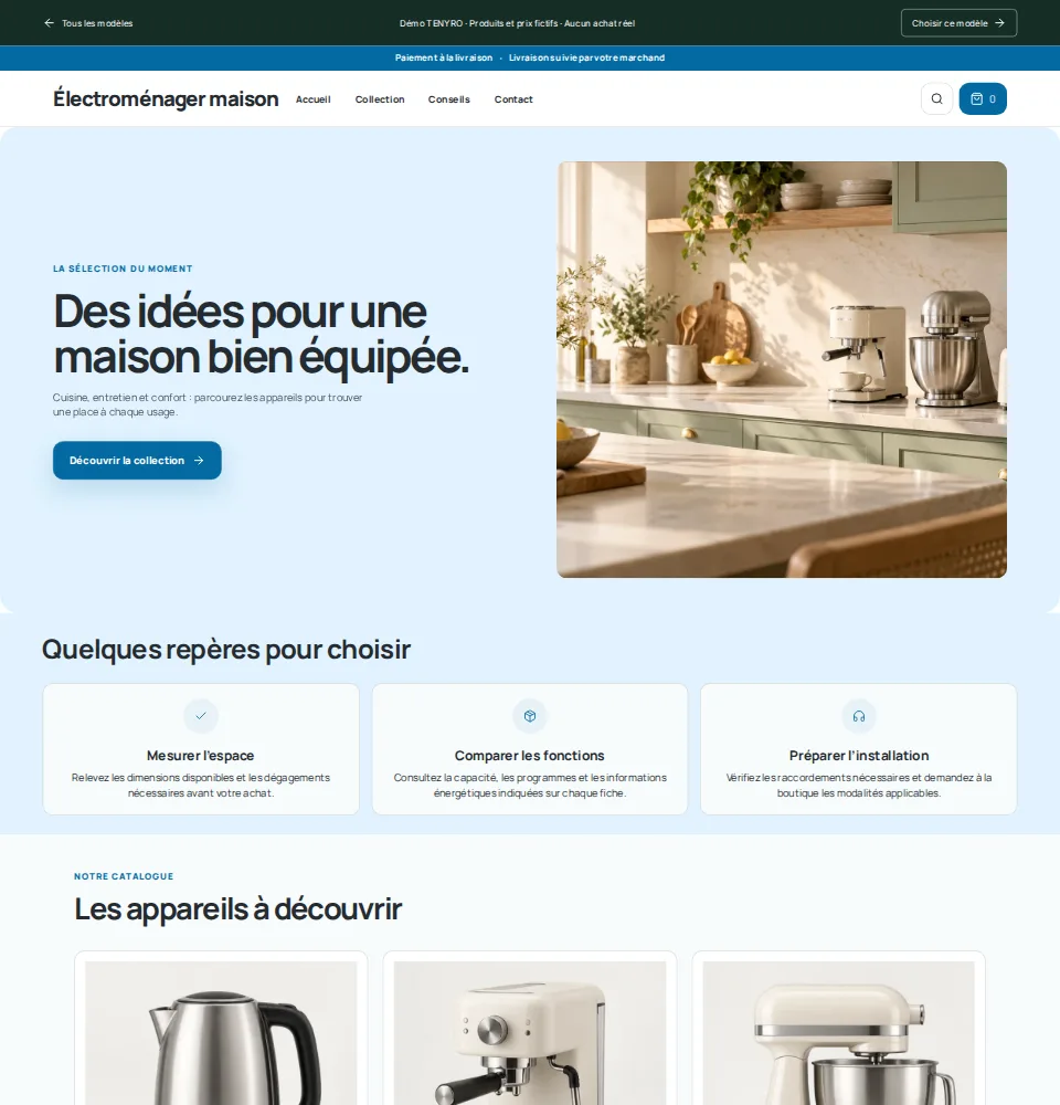 Démo actuelle Électroménager maison : appareils de cuisine et d’entretien